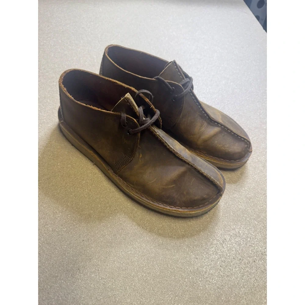Clarks Originals Desert Boots Brown Leather Lace Up‎ Chukka Ankle Boots Size 9.5